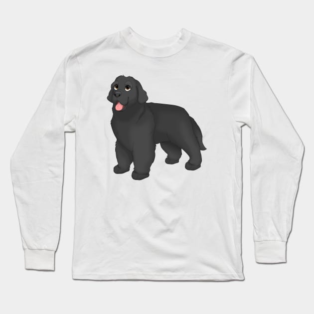 Black Newfoundland Dog Long Sleeve T-Shirt by millersye